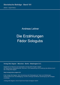 Titel: Die Erzählungen Fëdor Sologubs