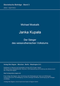 Titel: Janka Kupała. Der Sänger des weissruthenischen Volkstums