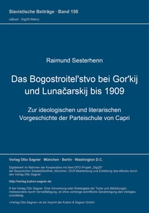 Titel: Das Bogostroitel'stvo bei Gor'kij und Lunačarskij bis 1909