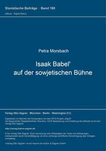 Titel: Isaak Babel' auf der sowjetischen Bühne