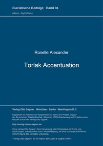 Title: Torlak Accentuation