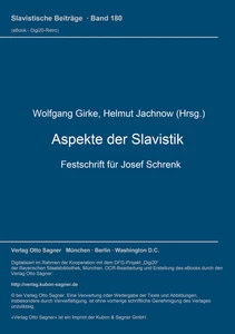 Titel: Aspekte der Slavistik