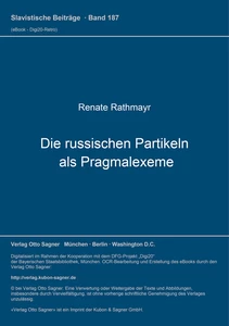 Titel: Die russischen Partikeln als Pragmalexeme