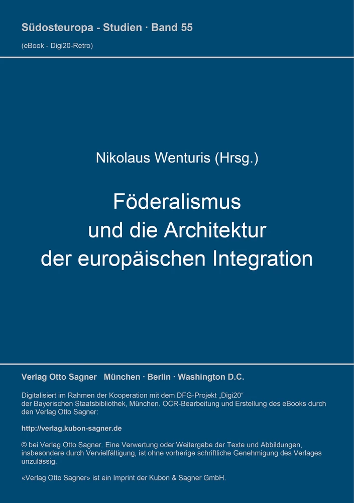 Titel: Föderalismus und die Architektur der europäischen Integration