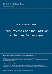Title: Boris Paternak and the Tradition of German Romanticism