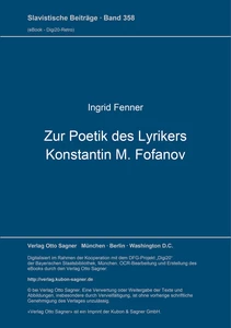 Title: Zur Poetik des Lyrikers Konstantin M. Fofanov