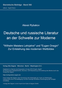 Title: Deutsche und russische Literatur an der Schwelle zur Moderne