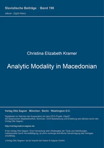 Titel: Analytic Modality in Macedonian