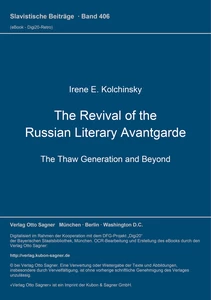 Titel: The Revival of the Russian Literary Avantgarde