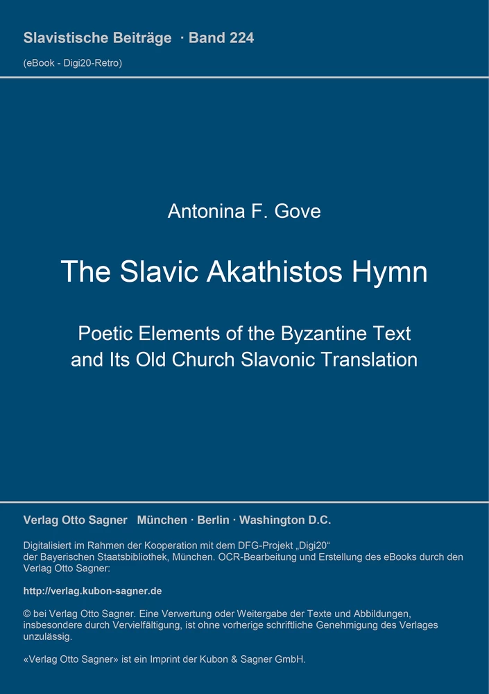 Titel: The Slavic Akathistos Hymn