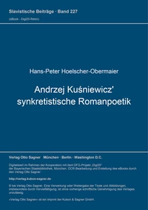 Titel: Andrzej Kuśniewicz' synkretistische Romanpoetik