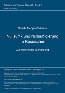 Title: Nullsuffix und Nullsuffigierung im Russischen