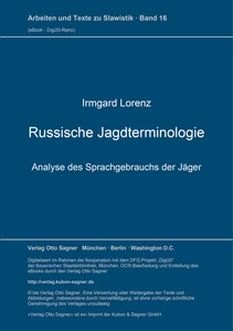 Title: Russische Jagdterminologie