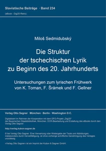 Title: Die Struktur der tschechischen Lyrik zu Beginn des 20. Jahrhunderts