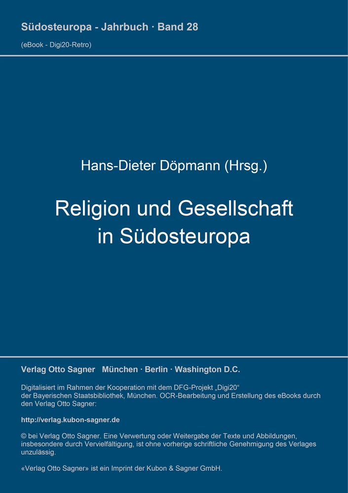 Titel: Religion und Gesellschaft in Südosteuropa