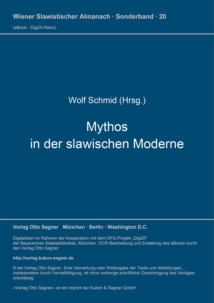 Titel: Mythos in der slawischen Moderne