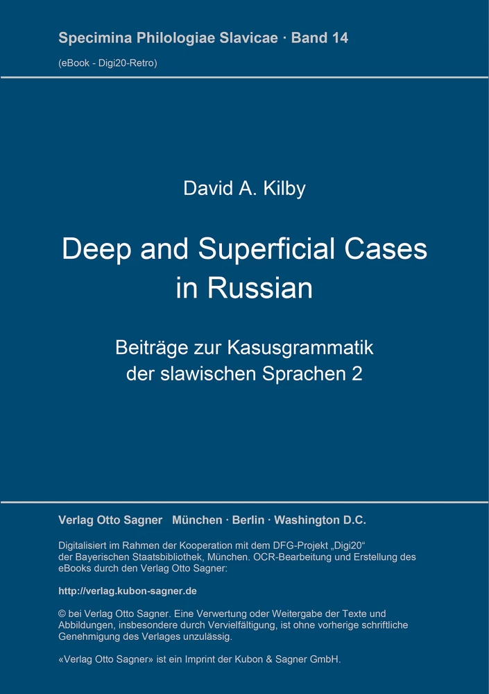 Titel: Deep and Superficial Cases in Russian