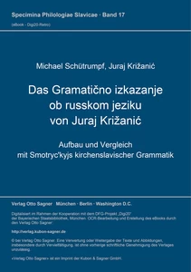 Titel: Das "Gramatično izkazanje ob russkom jeziku" von Juraj Križanić