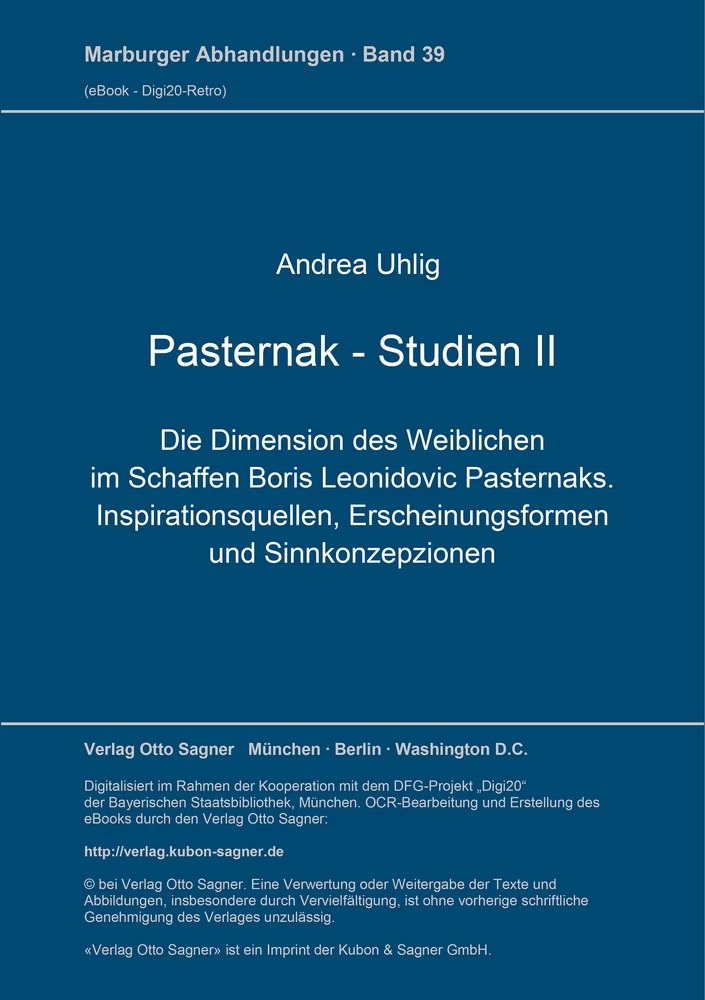 Titel: Pasternak-Studien II