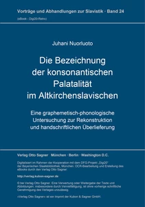 Title: Die Bezeichnung der konsonantischen Palatalität im Altkirchenslavischen
