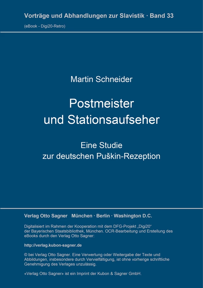 Titel: Postmeister und Stationsaufseher