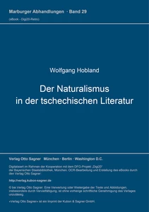 Titel: Der Naturalismus in der tschechischen Literatur