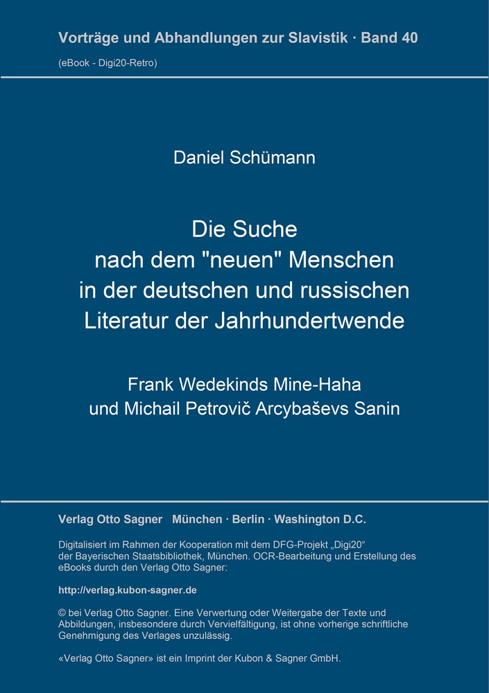 Titel: Die Suche nach dem "neuen" Menschen in der deutschen und russischen Literatur der Jahrhundertwende
