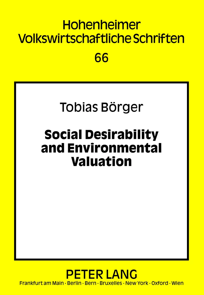 Title: Social Desirability and Environmental Valuation
