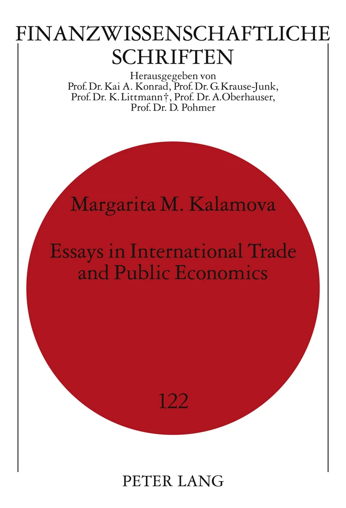 Title: Essays in International Trade and Public Economics