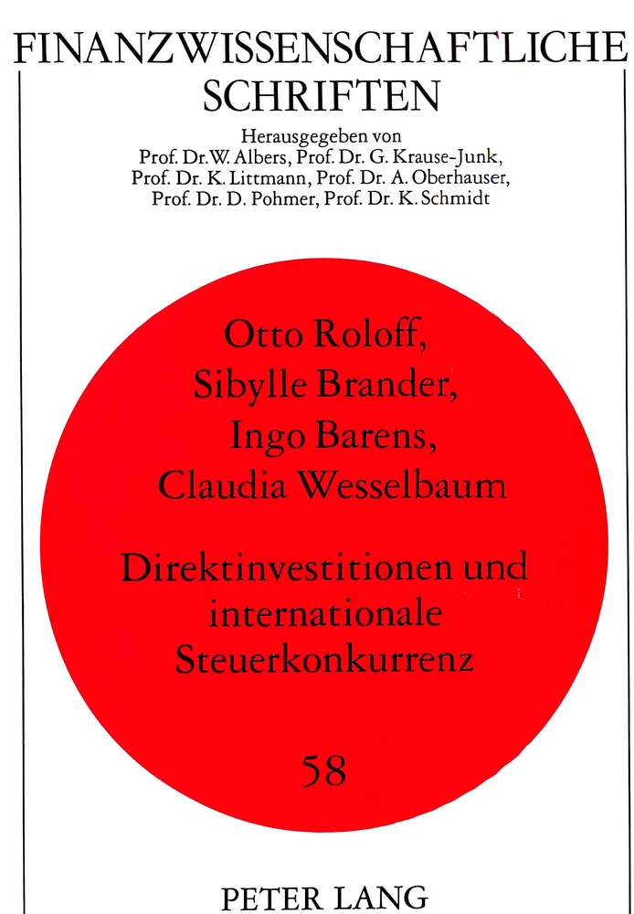 Titel: Direktinvestitionen und internationale Steuerkonkurrenz