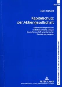 Title: Kapitalschutz der Aktiengesellschaft