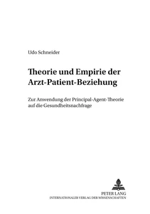 Title: Theorie und Empirie der Arzt-Patient-Beziehung