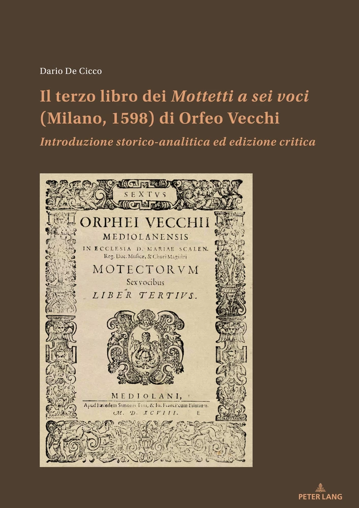 Title: Il terzo libro dei Mottetti a sei voci (Milano, 1598) di Orfeo Vecchi