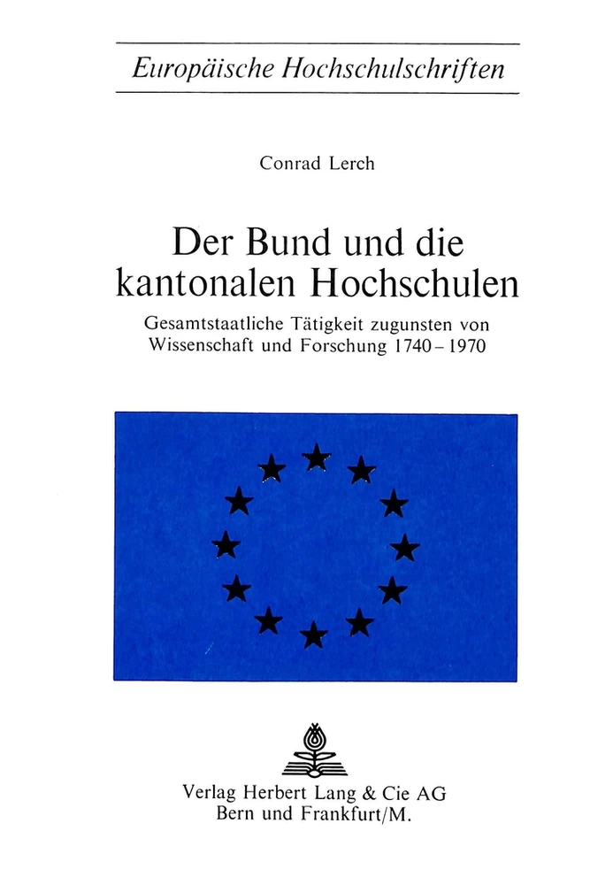 Titel: Der Bund und die kantonalen Hochschulen