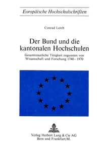 Titel: Der Bund und die kantonalen Hochschulen