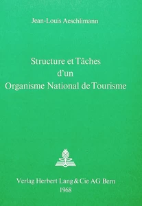Title: Structure et tâches d'un organisme national de tourisme