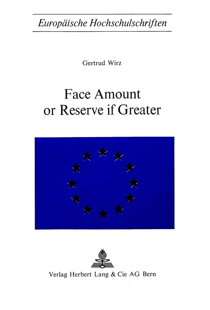 Titel: Face Amount of Reserve if Greater
