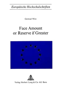 Title: Face Amount of Reserve if Greater