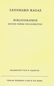 Titel: Bibliographie seiner Werke und Schriften