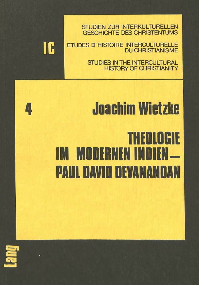 Titel: Theologie im modernen Indien - Paul David Devanandan