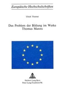 Title: Das Problem der Bildung im Werke Thomas Manns