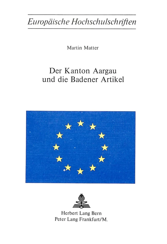 Title: Der Kanton Aargau und die Badener Artikel
