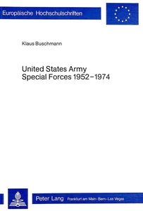 Titel: United States Army Special Forces 1952-1974