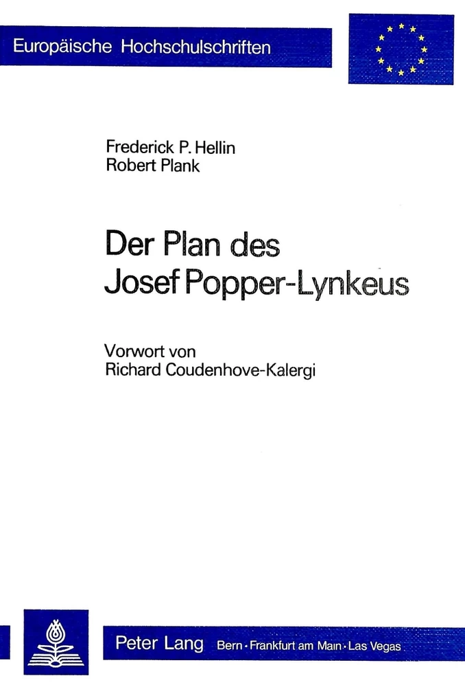 Titel: Der Plan des Josef Popper-Lynkeus
