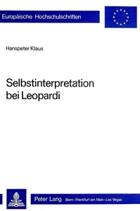 Titel: Selbstinterpretation bei Leopardi