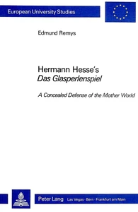 Title: Hermann Hesse's "Das Glasperlenspiel</I>