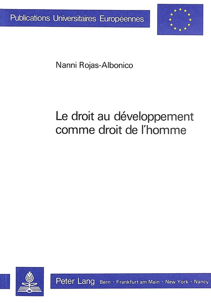 Titre: Le droit au développement comme droit de l'homme