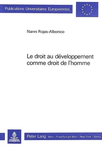 Titre: Le droit au développement comme droit de l'homme