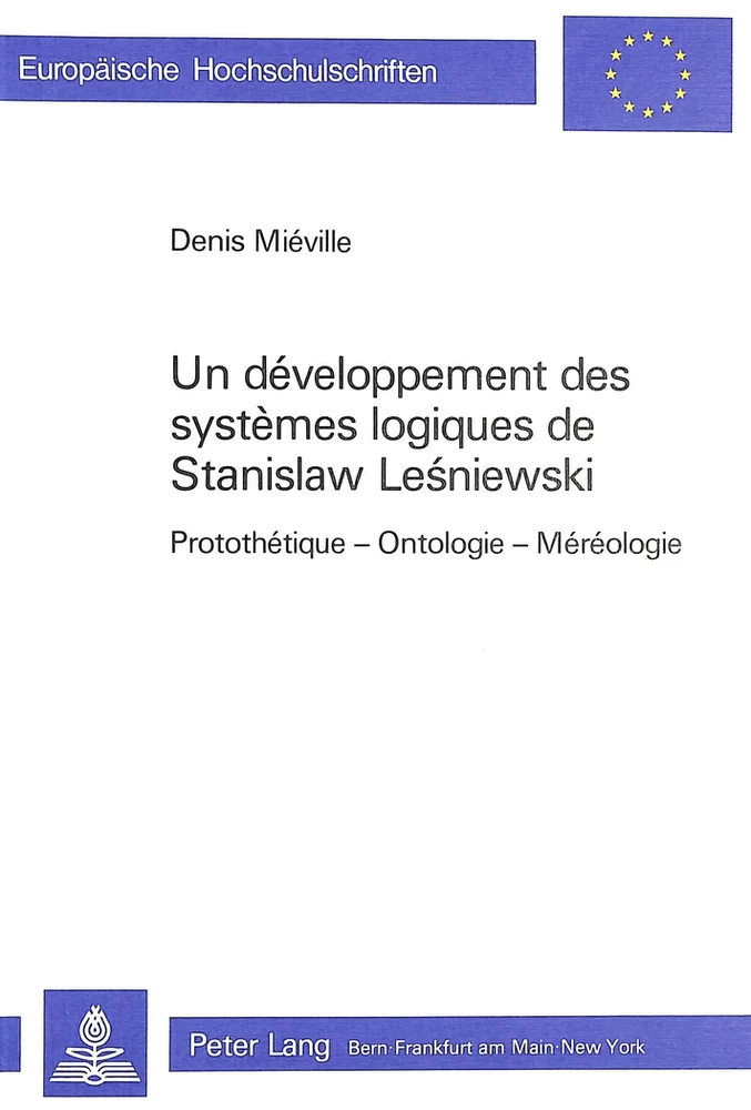Title: Un développement des systèmes logiques de Stanislaw Lesniewski
