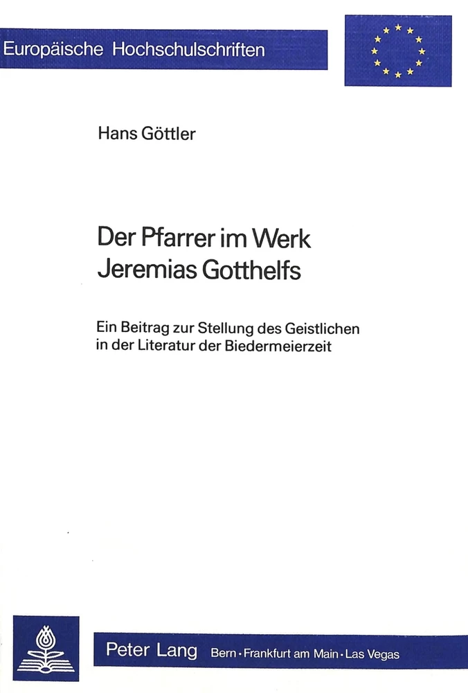 Title: Der Pfarrer im Werk Jeremias Gotthelfs